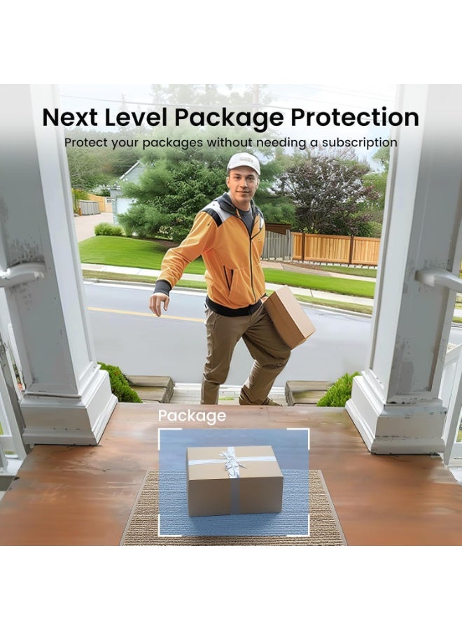 aosu Doorbell Camera Wireless- Head-to-Toe View, Intelligent Package Detection, 2.4G WiFi Video Doorbell with Chime, Support Local Storage, Smart Human Detection, Works with Alexa and Google Assistant - Image 3