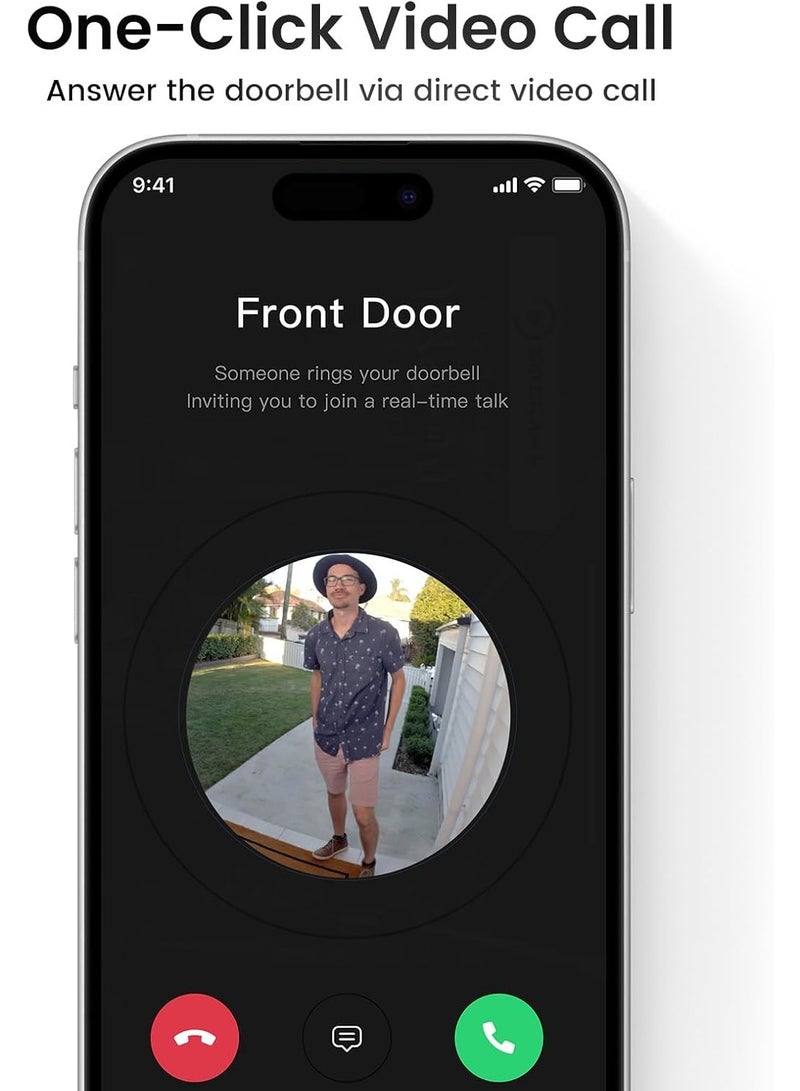 aosu Doorbell Camera Wireless- Head-to-Toe View, Intelligent Package Detection, 2.4G WiFi Video Doorbell with Chime, Support Local Storage, Smart Human Detection, Works with Alexa and Google Assistant - Image 4
