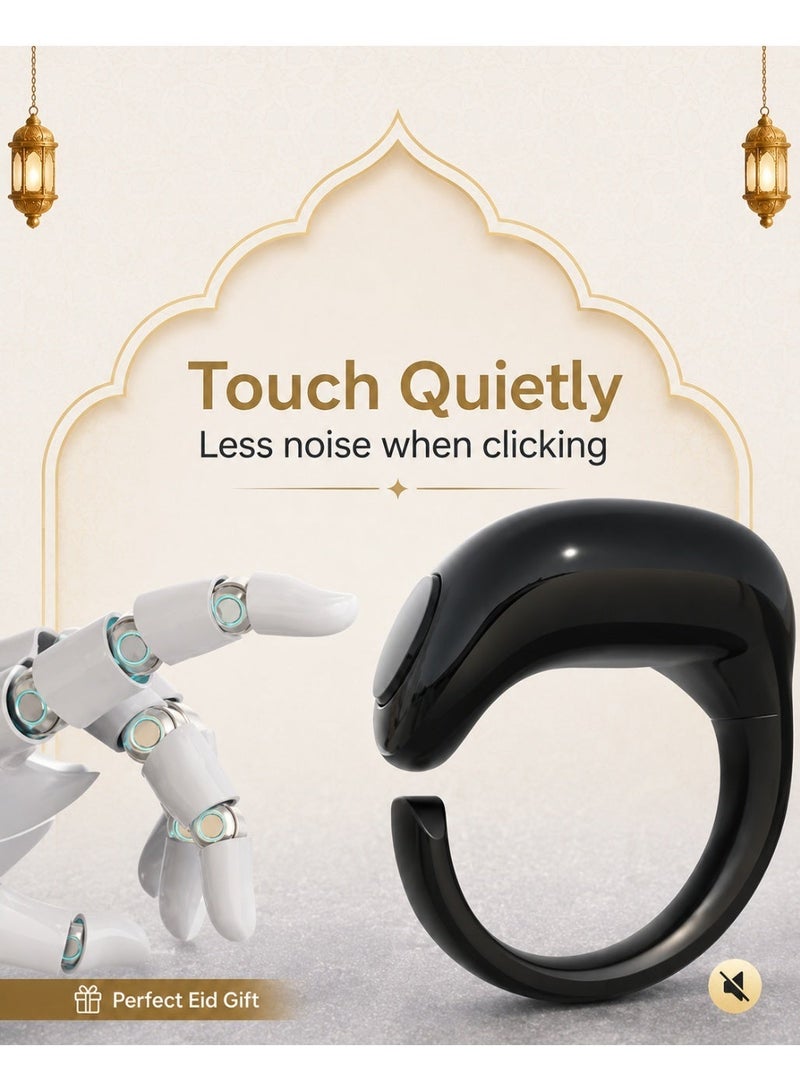 WESLAMIC iTasbih (Salam) Smart Ring | OLED Display | Zikr Counter | Prayer Reminders | 3 Adjustable Sizes | Magnet Charging | Waterproof | Bluetooth Enabled - Image 4