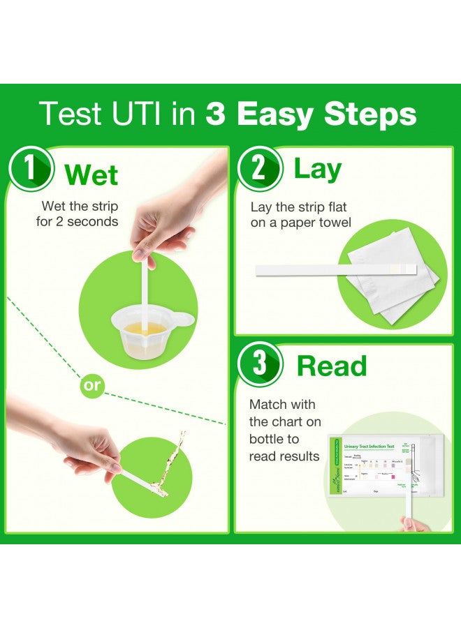 Easy@Home Easy@Home 10 Individual Pouch Urinary Tract Infection FSA Eligible Test Strips, UTI Urine Testing Kit for Urinalysis and Detection of Leukocytes and Nitrites- (UTI-10P) - Image 5
