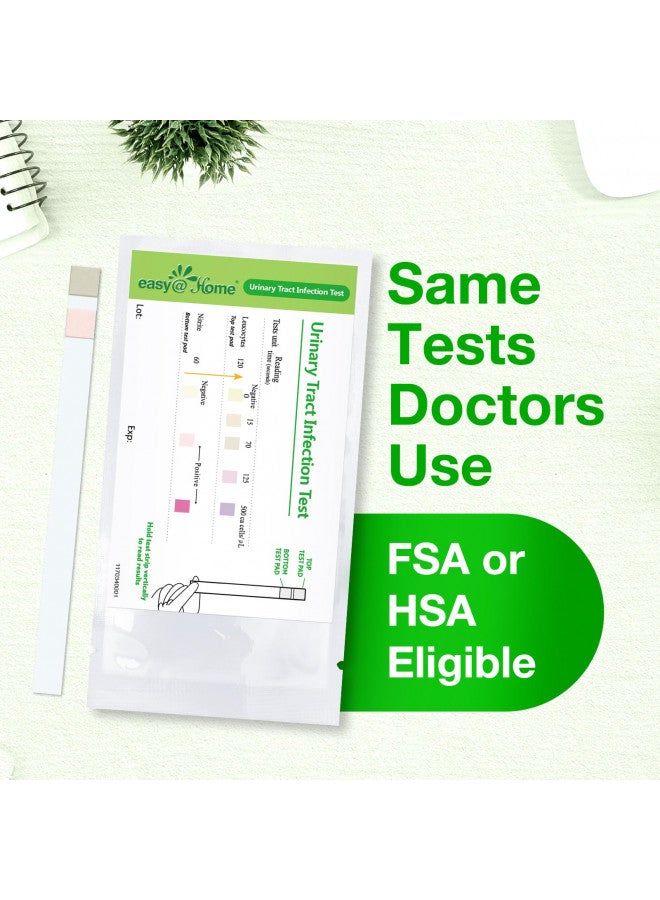 Easy@Home Easy@Home 10 Individual Pouch Urinary Tract Infection FSA Eligible Test Strips, UTI Urine Testing Kit for Urinalysis and Detection of Leukocytes and Nitrites- (UTI-10P) - Image 3