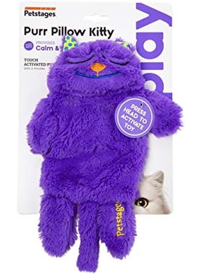 Petstages Purr Pillow Cat Toy For Nightime Play And Calm Comfort Featuring Soothing Noisemaker Soft Plush Material - Image 2