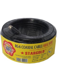 Stargold RG6 Coaxial Cable 48AL Wire 20Y Impedance 75 ohms Coverage Area 48 Percentage High Quality Signal Cable  - Image 1