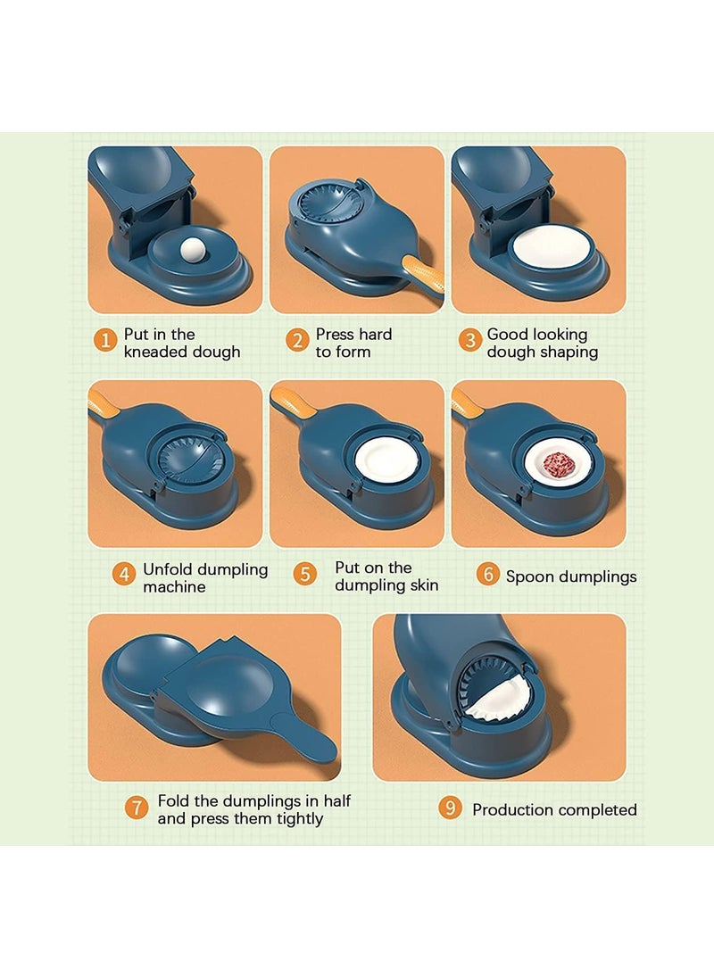 KBDev KBDev 2 in 1 Dumpling Maker Ghughra Momos Maker Machine Kitchen Dumpling Making Tool with Dumpling Puri Maker Skin Press Mould for Gujiya Ghughra Mould Machine  - Image 2