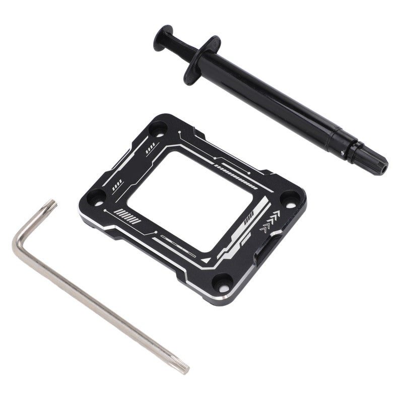 خلاط منع انحناء المعالج المركزي (CPU Anti Bending Buckle): سبائك الألومنيوم السوداء - مع كريم حراري عالي الكفاءة 13.8 واط/متر.كلفن، مثبت سريع للمعالج المركزي لبطاريات الأم الحائزة على مقبس LGA1700 من الأجيال 12 و13 و14، لمنع انحناء المعالج المركزي وتثبيت سهل - Image 1