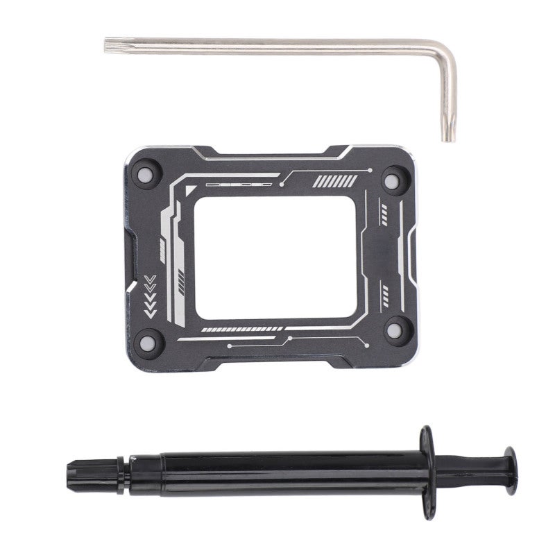 خلاط منع انحناء المعالج المركزي (CPU Anti Bending Buckle): سبائك الألومنيوم السوداء - مع كريم حراري عالي الكفاءة 13.8 واط/متر.كلفن، مثبت سريع للمعالج المركزي لبطاريات الأم الحائزة على مقبس LGA1700 من الأجيال 12 و13 و14، لمنع انحناء المعالج المركزي وتثبيت سهل - Image 2