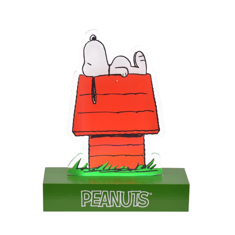 Mark Feldstein & Associates Mark Feldstein, Peanuts Snoopy's Doghouse LED Illuminated Acrylic Tabletop Light, 6 Inch - Image 1