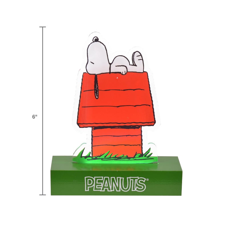 Mark Feldstein & Associates Mark Feldstein, Peanuts Snoopy's Doghouse LED Illuminated Acrylic Tabletop Light, 6 Inch - Image 2