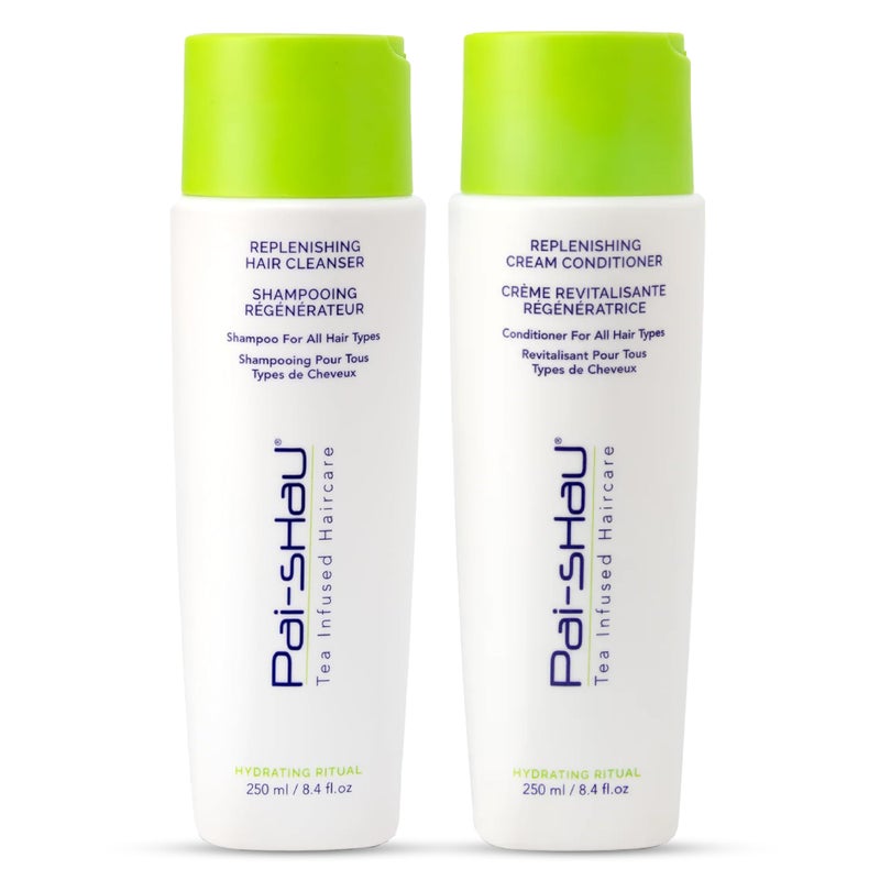 Pai-Shau Replenishing Cleanser and Conditioner Set - Hydrating Shampoo and Conditioner for All Hair Types - 2x250ml - Image 1