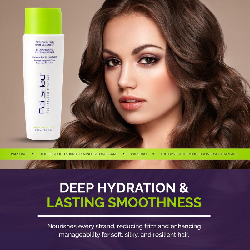 Pai-Shau Replenishing Cleanser and Conditioner Set - Hydrating Shampoo and Conditioner for All Hair Types - 2x250ml - Image 5