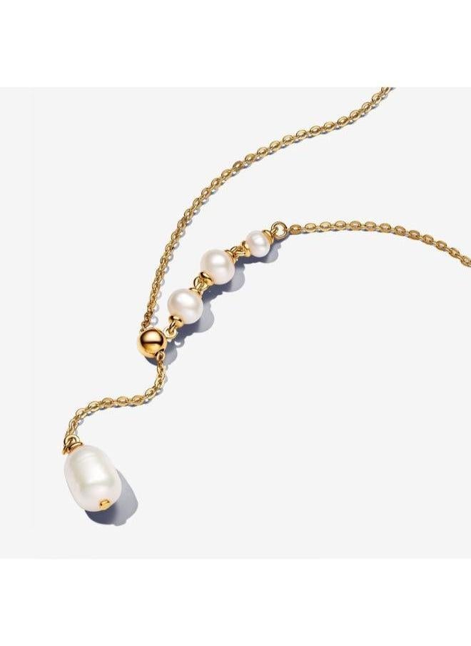 PANDORA 14K Gold Pleated Necklace  - Image 1
