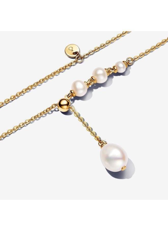 PANDORA 14K Gold Pleated Necklace  - Image 2