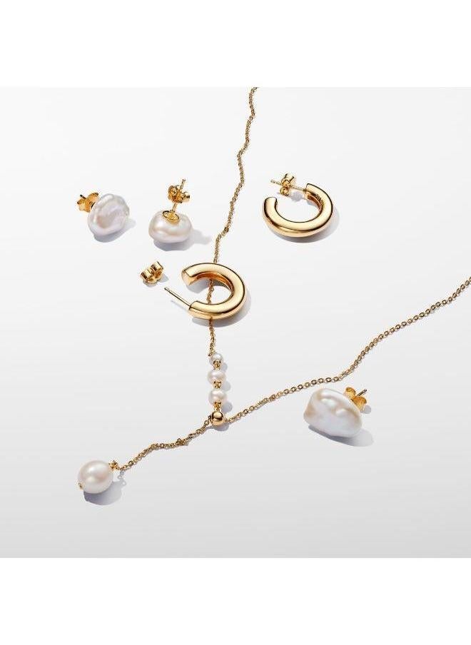 PANDORA 14K Gold Pleated Necklace  - Image 3