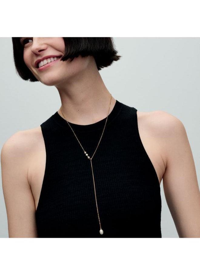 PANDORA 14K Gold Pleated Necklace  - Image 4