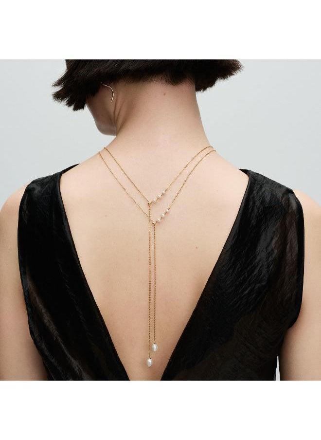 PANDORA 14K Gold Pleated Necklace  - Image 5
