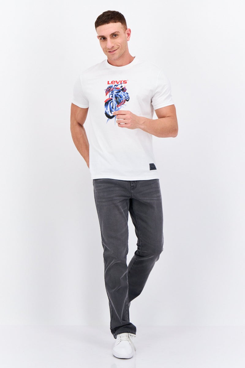 Levi's Men Crew Neck Short Sleeve Graphic T Shirt, White Combo - Image 4