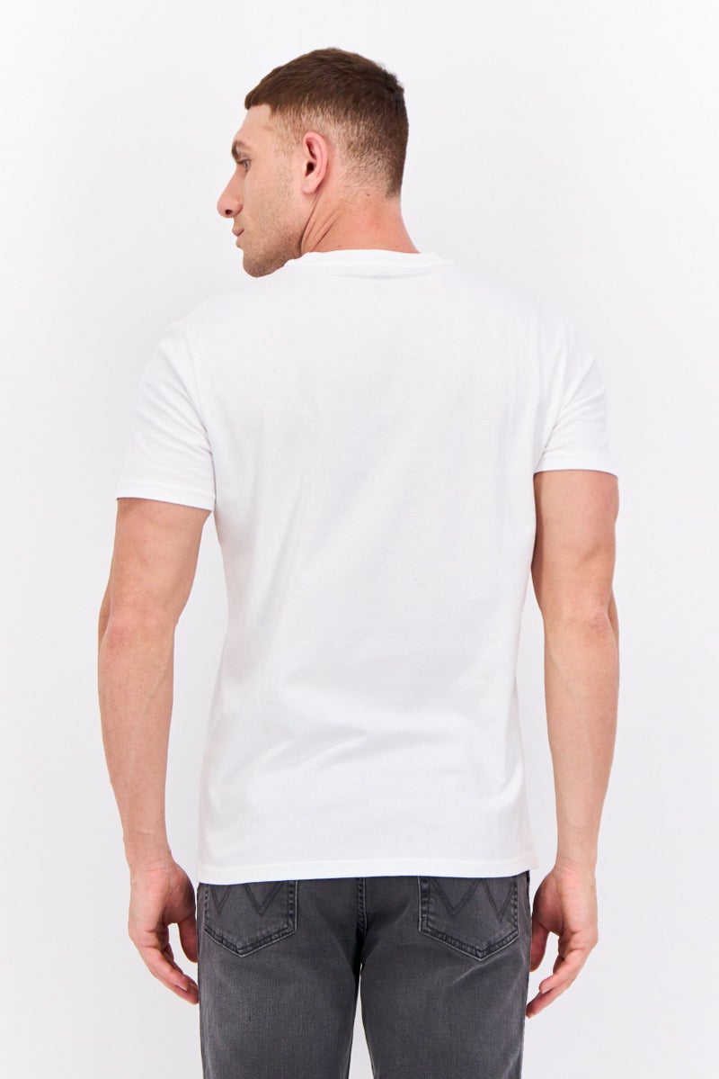 Levi's Men Crew Neck Short Sleeve Graphic T Shirt, White Combo - Image 3