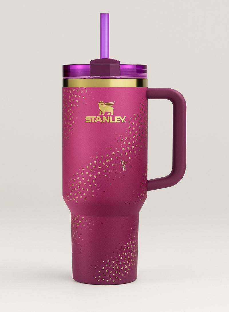 Stanley Stanley X Barbie 60s Stanley Steel Tumbler 40 oz with Plastic Straw Pink. - Image 1