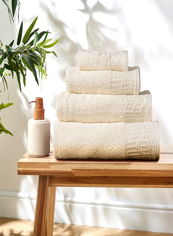 PACHA HOME Cotton Towel - model: Waffle - color: Cream- 100% Cotton. - Image 1