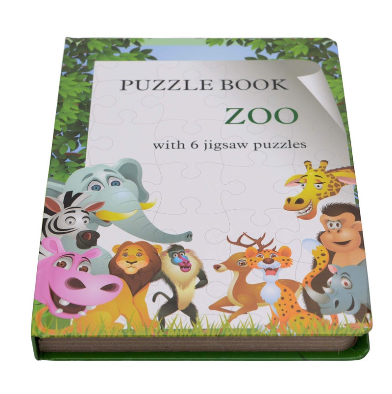 STORE 2508 Store2508® Zoo Puzzle Book with 6 Jigsaw Puzzles for Young Kids - Image 1