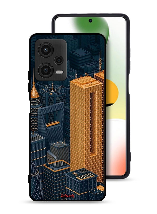 Tolwak Xiaomi Poco X5 Protective Case Cover Buildings Art - Image 1