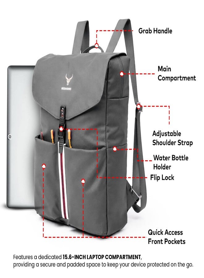 REDHORNS 24L Water-Resistant Travel & Office Backpack with Laptop Sleeve Unisex Daypack for School, College, Office, Hiking & Daily Commute - Image 5