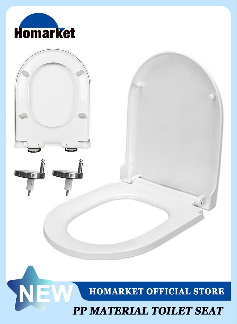 HomarKet Toilet Seat Cover U Shaped, Slow Close Toilet Seat Cover, Quick-Release Hinges with Grip-Tight Bumpers, Removable that will Never Loosen U Shaped Toilet Seat Lid - Image 1