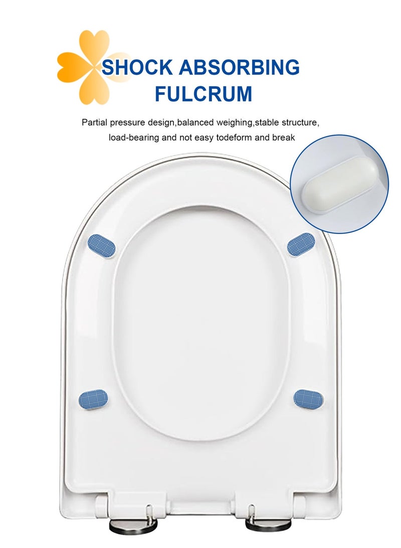 HomarKet Toilet Seat Cover U Shaped, Slow Close Toilet Seat Cover, Quick-Release Hinges with Grip-Tight Bumpers, Removable that will Never Loosen U Shaped Toilet Seat Lid - Image 5