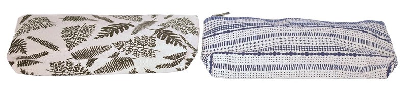 Daffodil Canvas Pencil Pouch for Men & Women Multipurpose & Printed Canvas Pouches Canvas Cosmetic & Paint Brush Pouch (Leaf Blue) - Image 5