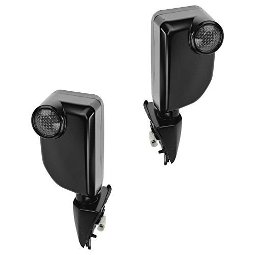 TRQ مجموعة مرآة جانبية للسائق والراكب 2 قطعة مع ضبط كهربائي غير مدفأ بدون ذاكرة باللون الأسود متوافقة مع تويوتا FJ كروزر 2010-2013 TO1320289 TO1321289 - Image 4