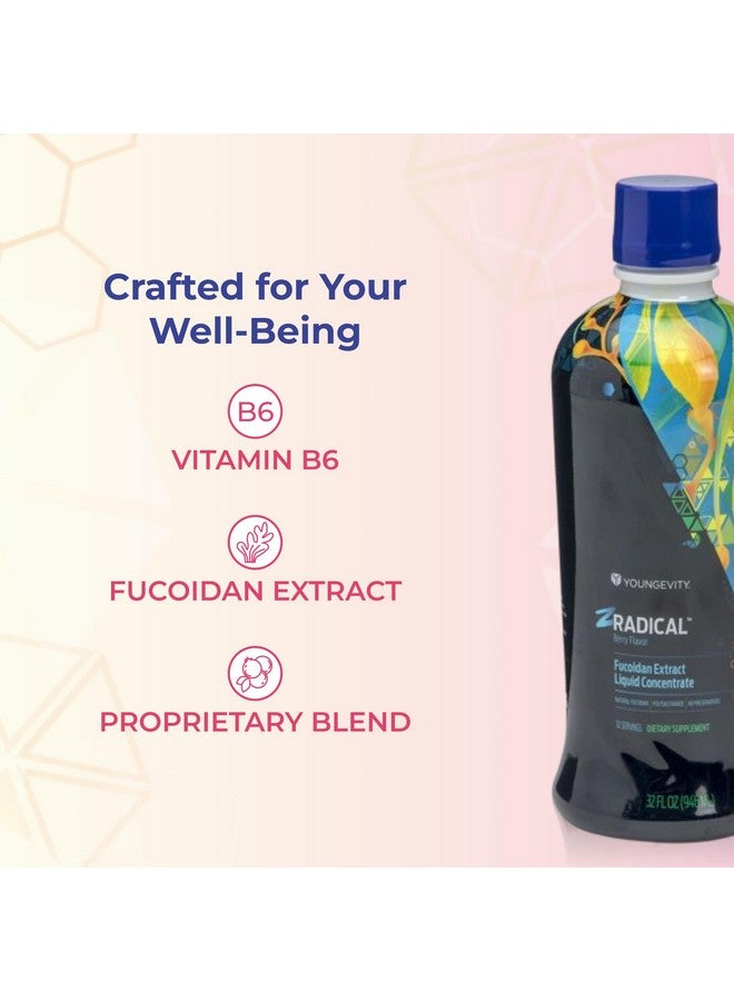 youngevity يوجنفيتي زيراديكال™ فوكويدين - مستخلص فوكويدين مارتيك العضوي وعوامل مساعدة (فيتامين C، B12، B6، فاكهة التنين، توت الذئب، شوك الحليب) - دعم المناعة - سوبر مضاد للأكسدة 32 أونصة سائلة (عبوة من 1) - Image 5