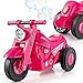 OLAKIDS Ride on Push Car FoottoFloor Sliding Car for Toddlers Kids Motorcycle with Bubble Maker Music 3 Wheels Ride on Toys Gift for Boys Girls Aged 35 Years Coral - Image 2