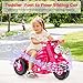 OLAKIDS Ride on Push Car FoottoFloor Sliding Car for Toddlers Kids Motorcycle with Bubble Maker Music 3 Wheels Ride on Toys Gift for Boys Girls Aged 35 Years Coral - Image 4