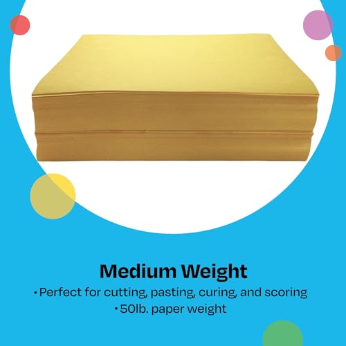 Childcraft Construction Paper, 9 x 12 Inches, Yellow, 500 Sheets - Image 5
