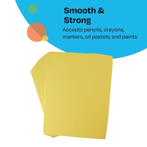 Childcraft Construction Paper, 9 x 12 Inches, Yellow, 500 Sheets - Image 2