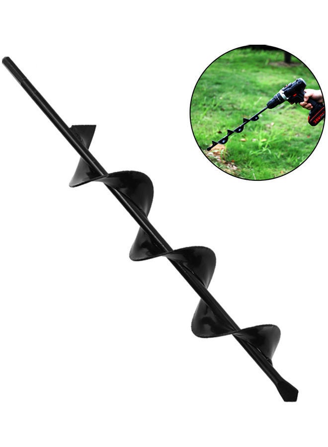 NIBEMINENT Household Professional Garden Auger Spiral Drill Bit Black  - Image 1