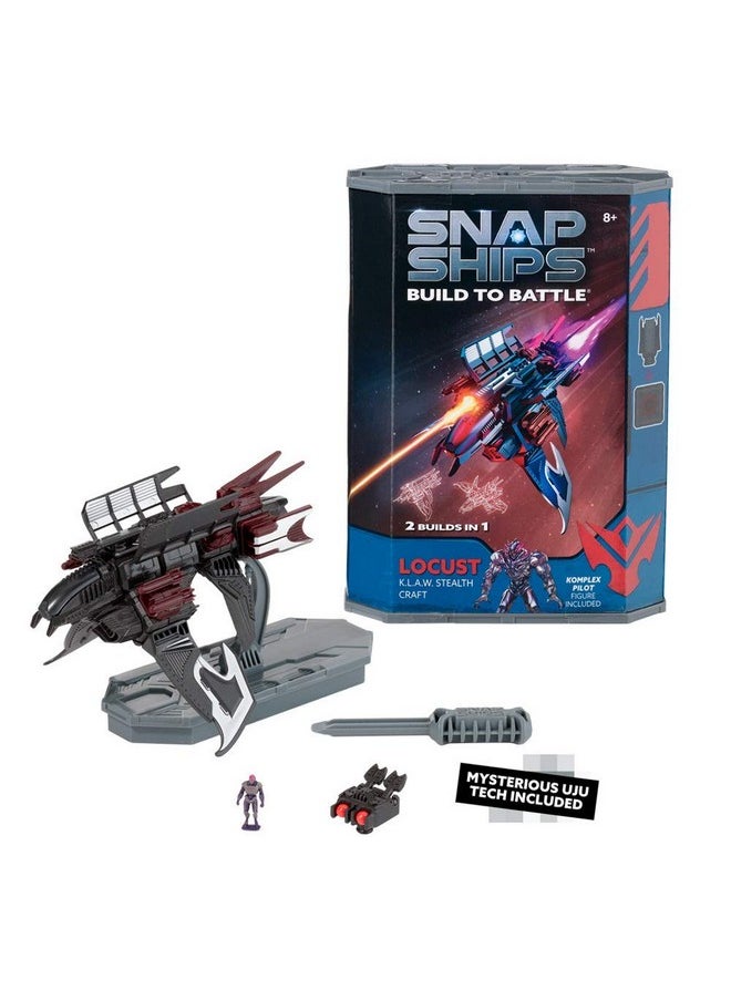 SNAP SHIPS Snap Ships - Locust K.L.A.W. Stealth Craft - Construction Toy for Custom Building and Battle Play - Ages 8+  - Image 1