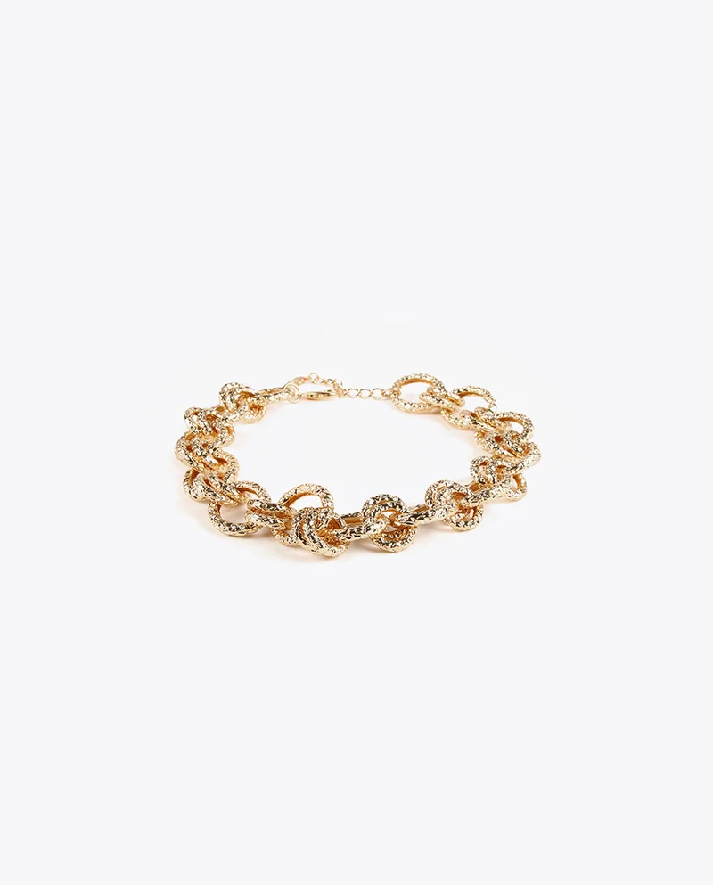Lola Casademunt Textured gold-toned choker necklace