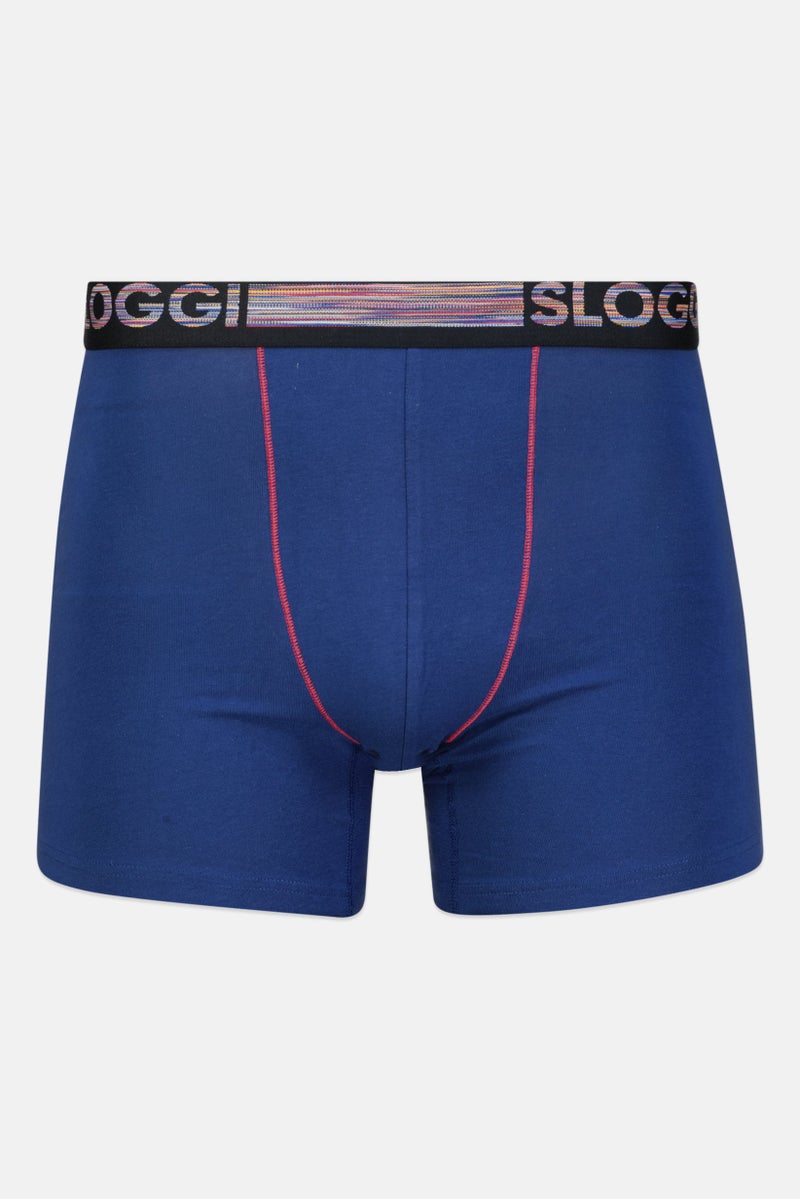 sloggi Men 2 Pieces Brand Logo Boxer Brief, Multicolor - Image 2