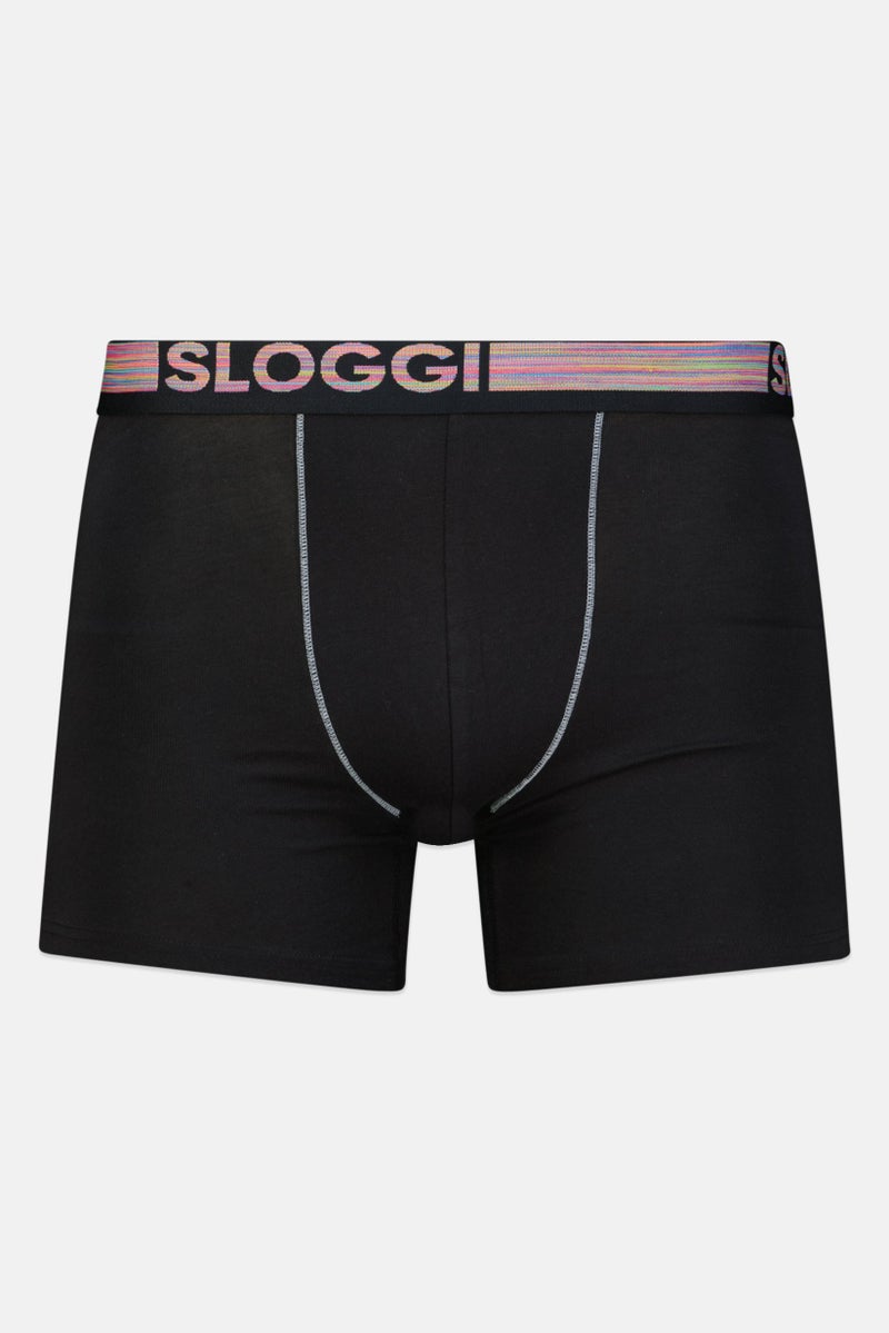 sloggi Men 2 Pieces Brand Logo Boxer Brief, Multicolor - Image 4