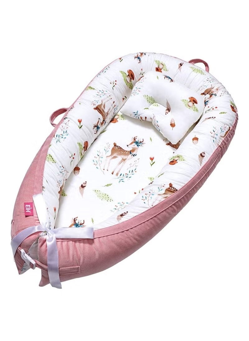 Gonice Baby Lounger,Baby Nest for Sleeping,Ultra Soft Breathable,Portable Cotton Newborn Bassinet Mattress for Baby,Baby Bionic Bed For Bedroom, Gift for 0-12 Months Newborn  - Image 1