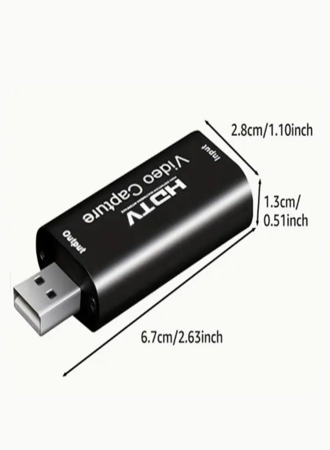 بطاقة تسجيل فيديو عالية الدقة، من USB 2.0 إلى HDMI 1080P 30Hz، متوافقة مع الحاسوب الشخصي، PS4، Xbox، Nintendo Switch، جهاز تسجيل الفيديو - Image 4