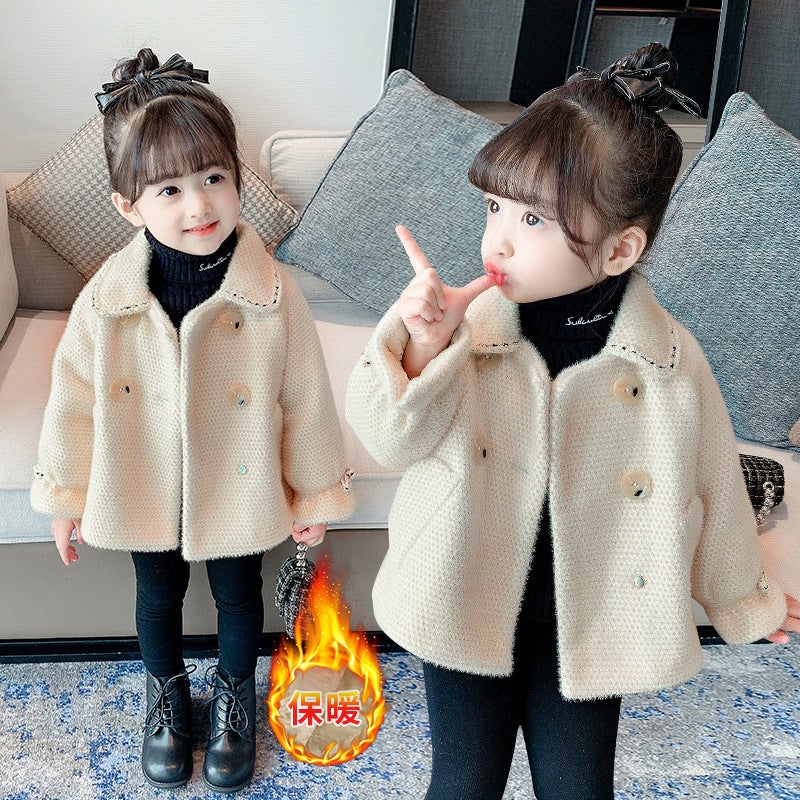 Girl'S Sweet Style Coat Western Style Children'S Woolen Coat For Cotton And Thickening - Image 3