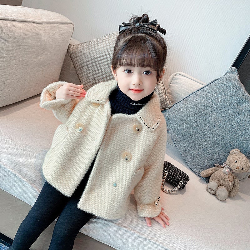 Girl'S Sweet Style Coat Western Style Children'S Woolen Coat For Cotton And Thickening - Image 5