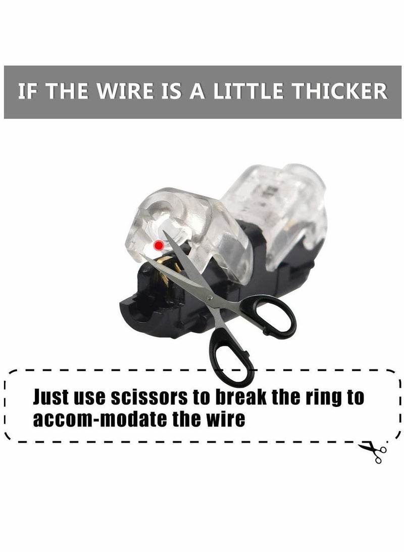 Y&D Connectors, H Tap, Low Voltage Electrical Quick Splice, Wire Solderless Without Stripping, Suitable for 20-22 AWG Connection (12Pcs) - Image 5