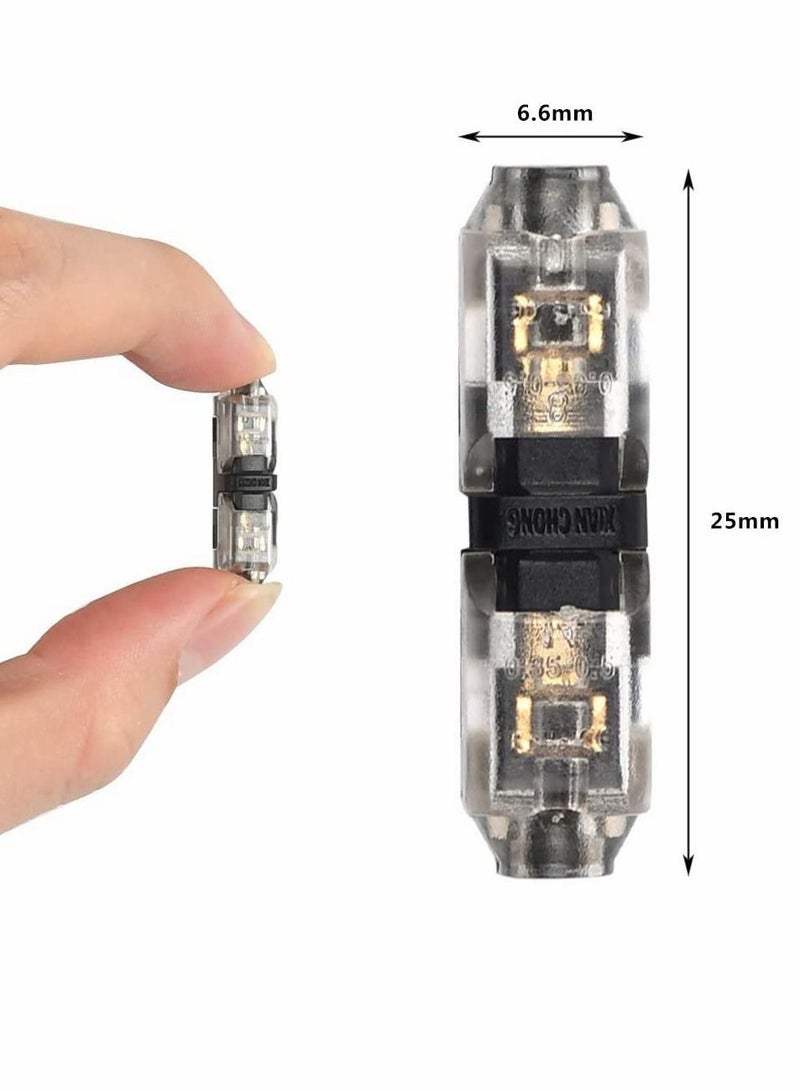 Y&D Connectors, H Tap, Low Voltage Electrical Quick Splice, Wire Solderless Without Stripping, Suitable for 20-22 AWG Connection (12Pcs) - Image 2
