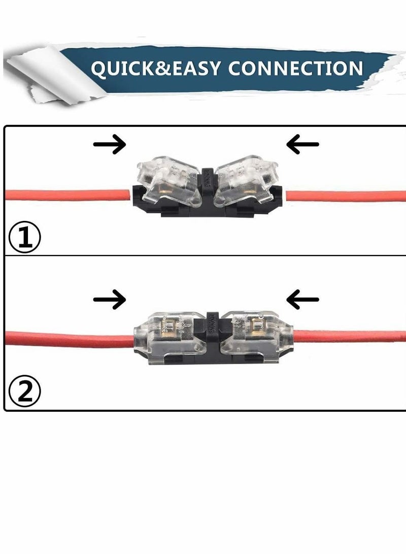 Y&D Connectors, H Tap, Low Voltage Electrical Quick Splice, Wire Solderless Without Stripping, Suitable for 20-22 AWG Connection (12Pcs) - Image 4