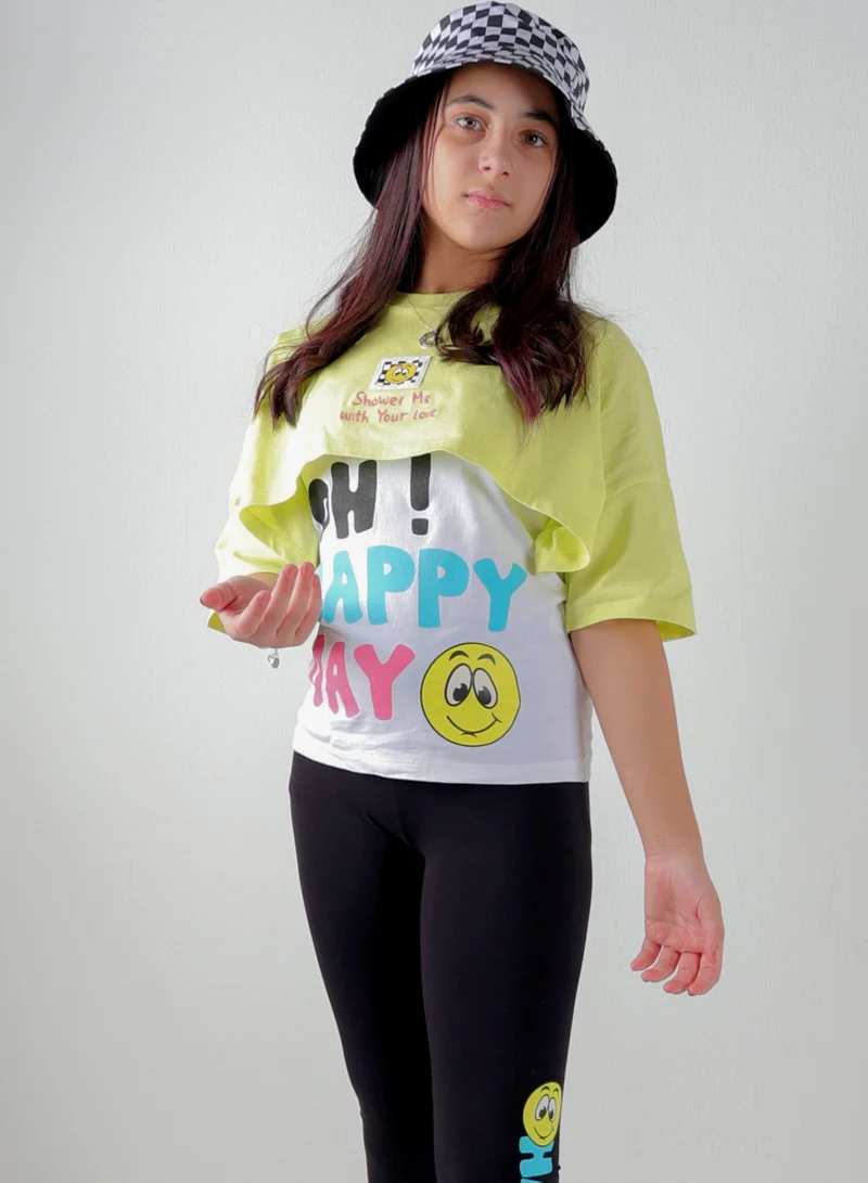 ترو كير AIKO-Girls 2 Layer Long Sleeve T-Shirt and Legging -13-14Y