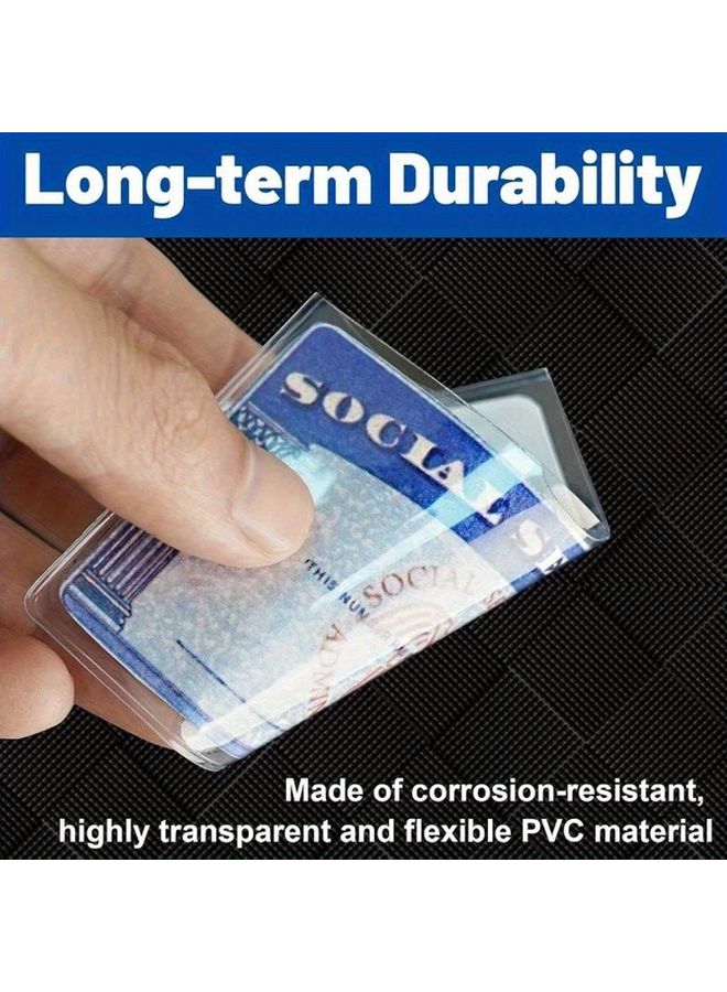 10pcs Transparent PVC Card Protector Waterproof Credit Card Sleeve Easy Insert Remove Design - Image 5