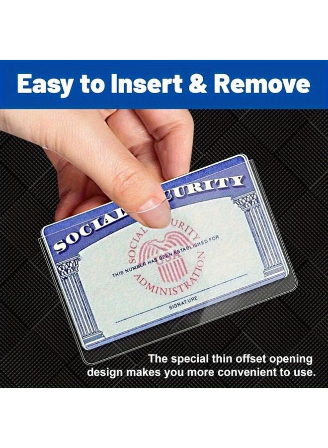 10pcs Transparent PVC Card Protector Waterproof Credit Card Sleeve Easy Insert Remove Design - Image 4